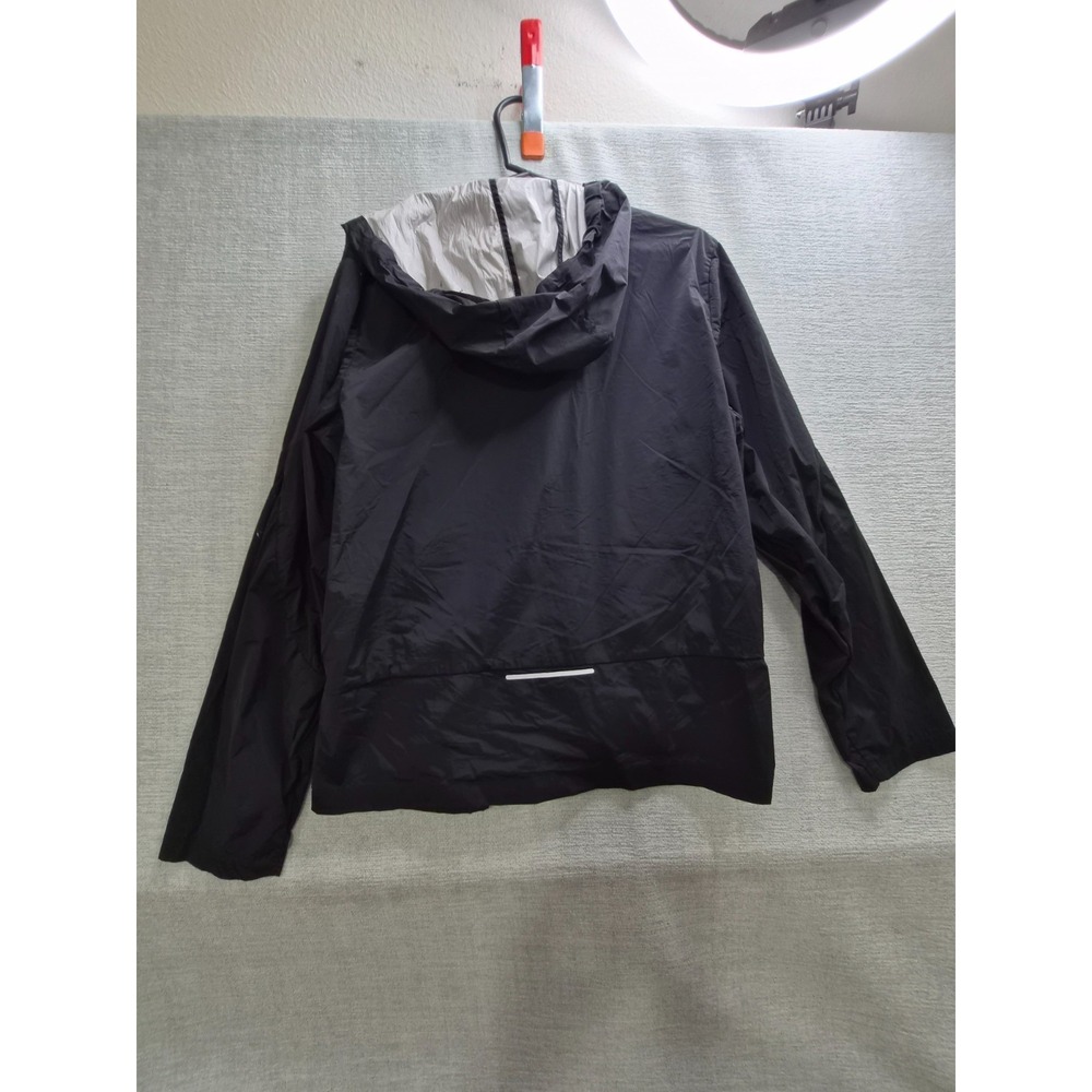 Xersion Windbreaker Jacket Womens Large Black Stretch Full Zip Hooded Waterproof - Picture 2 of 15